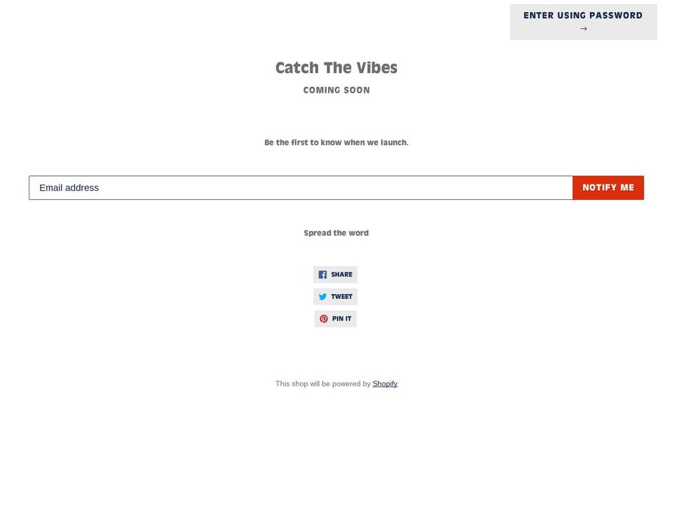 catchthevibes.com — Shopify storefront screenshot