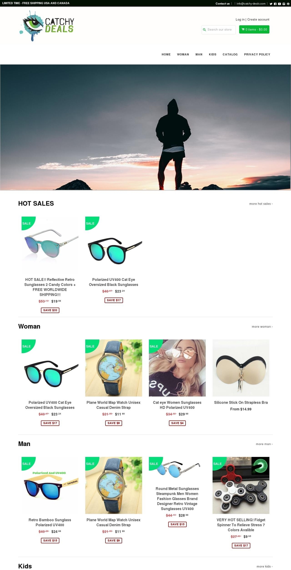 optimizedtheme Shopify theme site example catchy-deals.com
