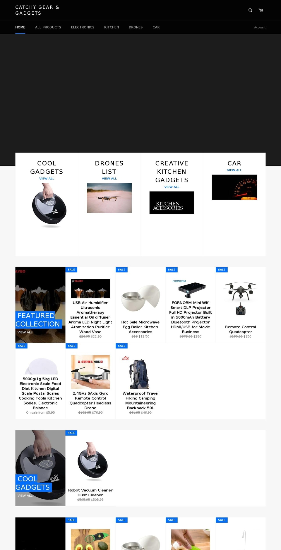 catchygear.com — Shopify storefront screenshot