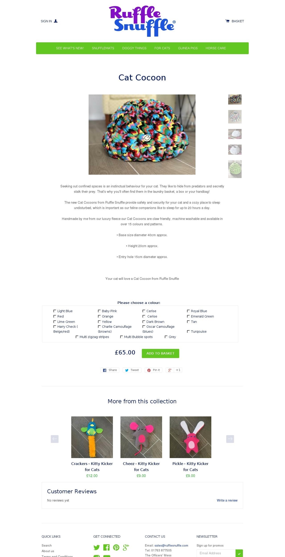 catcocoon.com — Shopify storefront screenshot