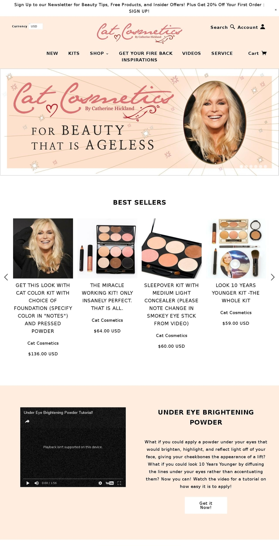 Be Yours Shopify theme site example catcosmetics.com