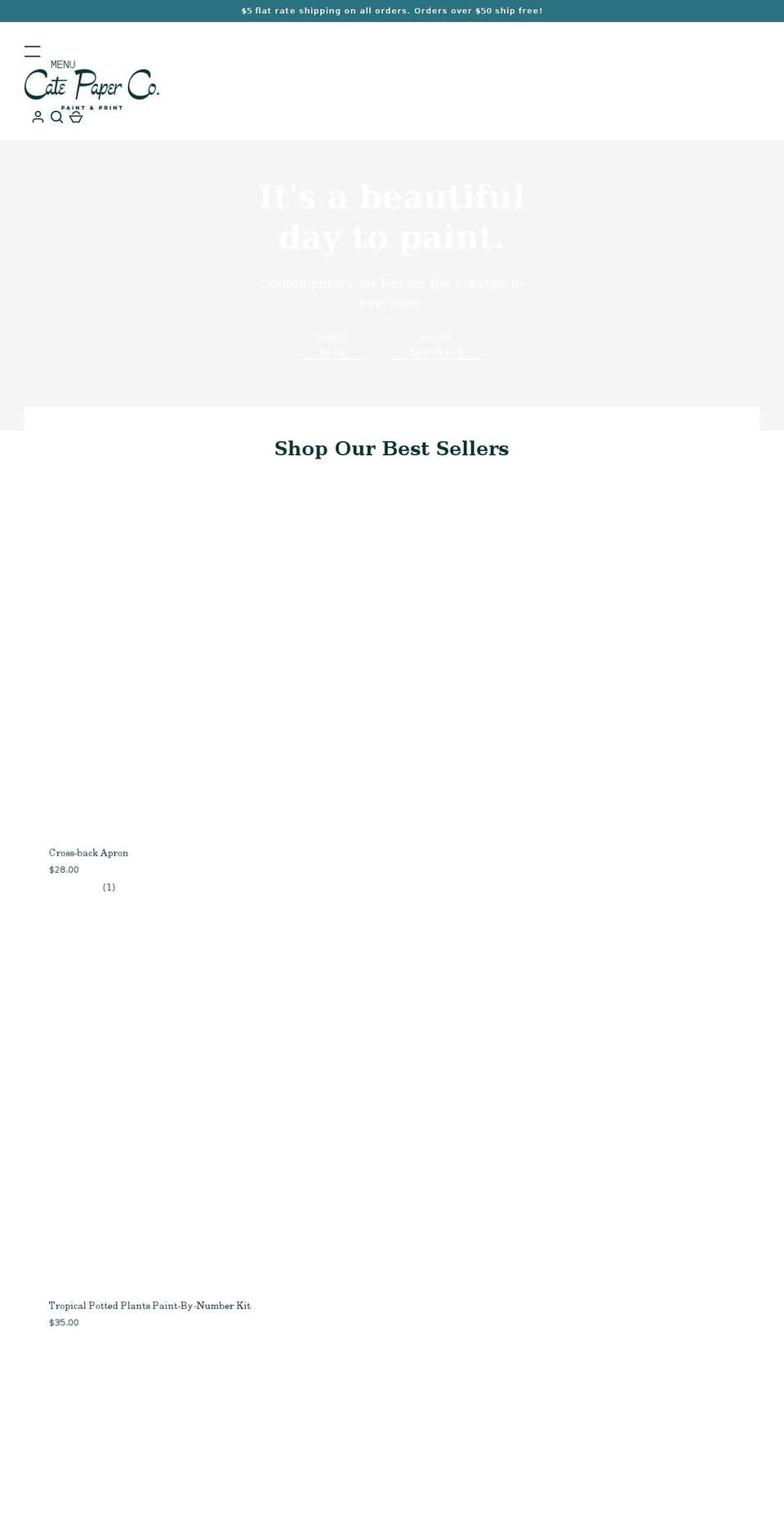 catepaperco.com shopify website screenshot