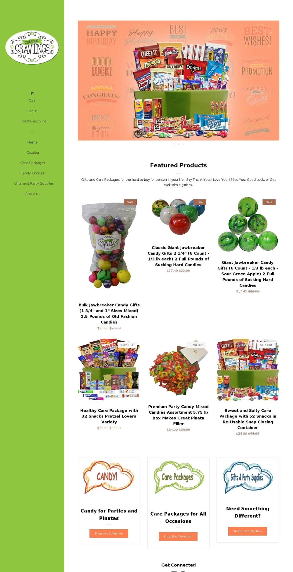 cateredcravings.com shopify website screenshot