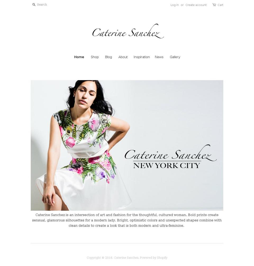caterinesanchez.com shopify website screenshot