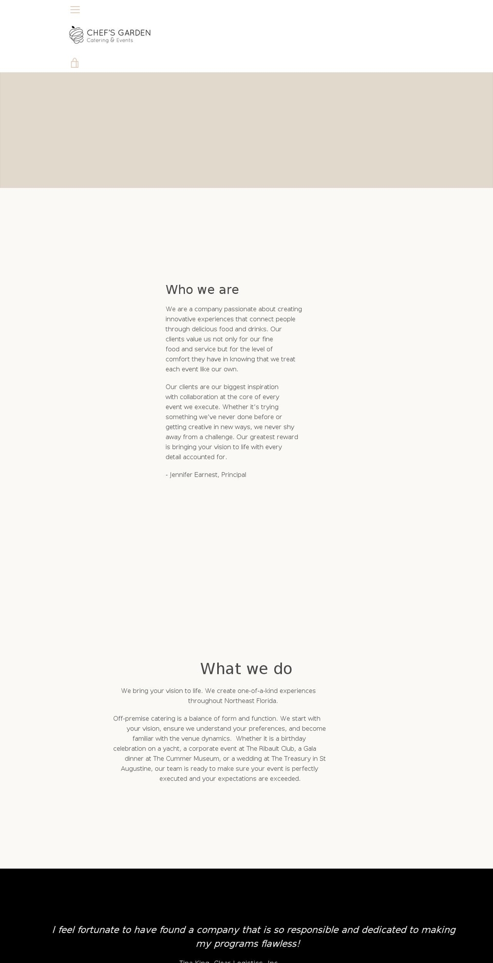 cateringjacksonville.com shopify website screenshot