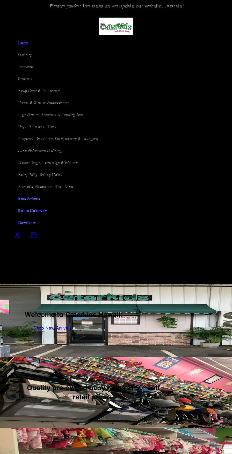 caterkids.myshopify.com shopify website screenshot