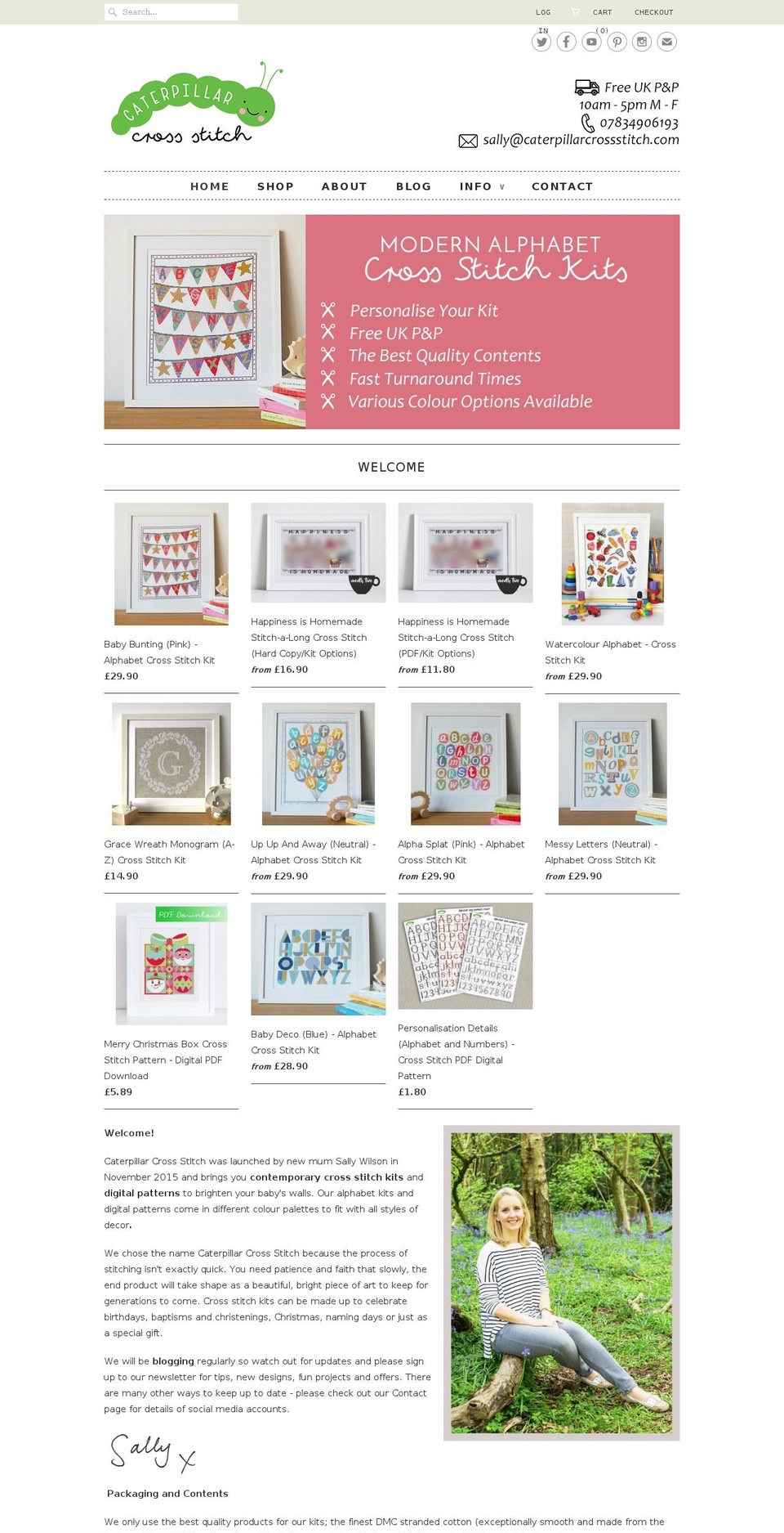 caterpillarcrossstitch.com shopify website screenshot