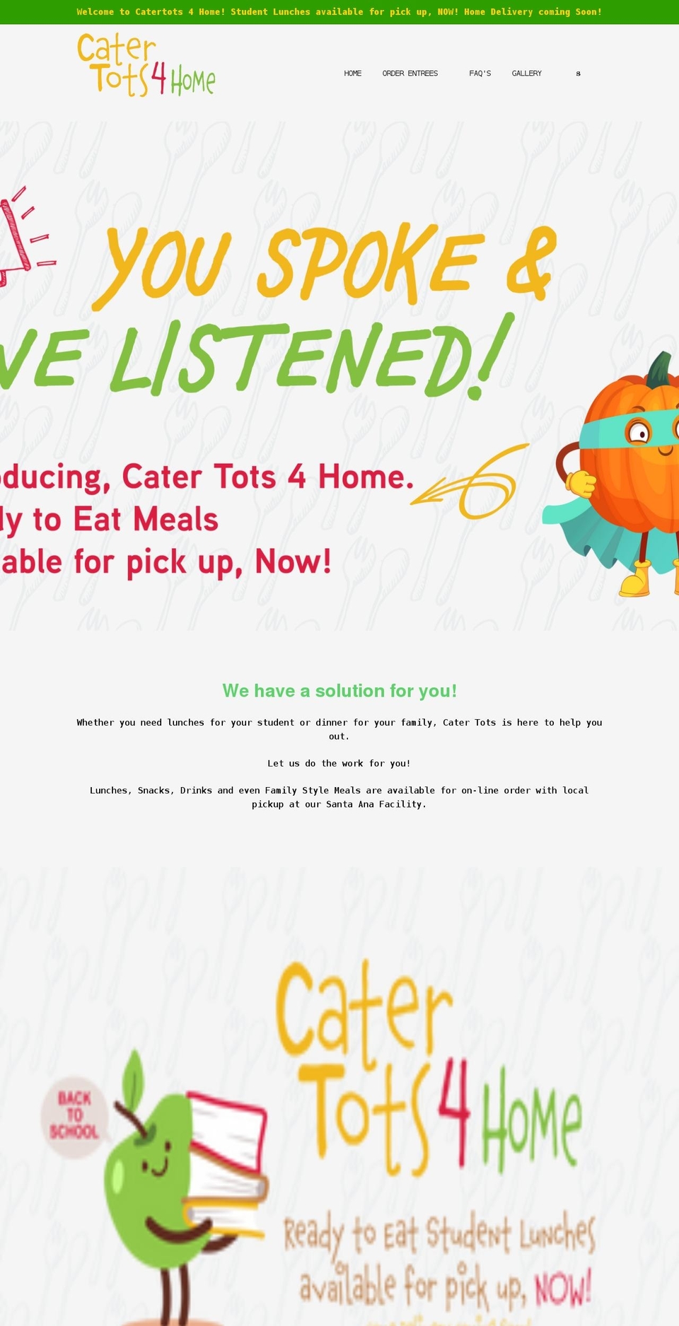 October  update Shopify theme site example catertots4home.com