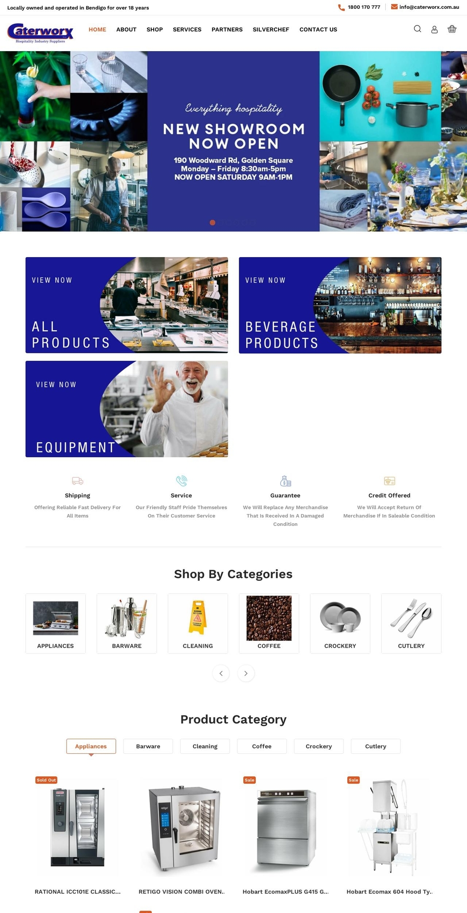 caterworx.com.au shopify website screenshot