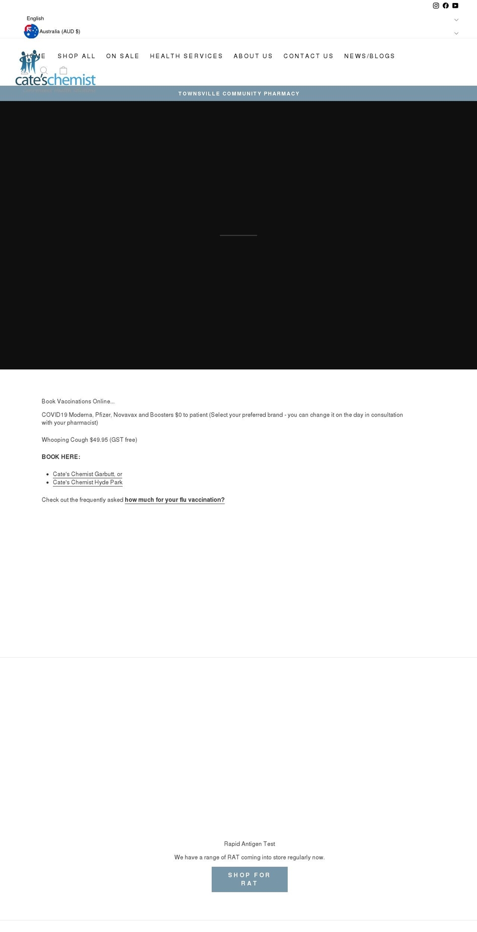 cateschemist.com.au shopify website screenshot