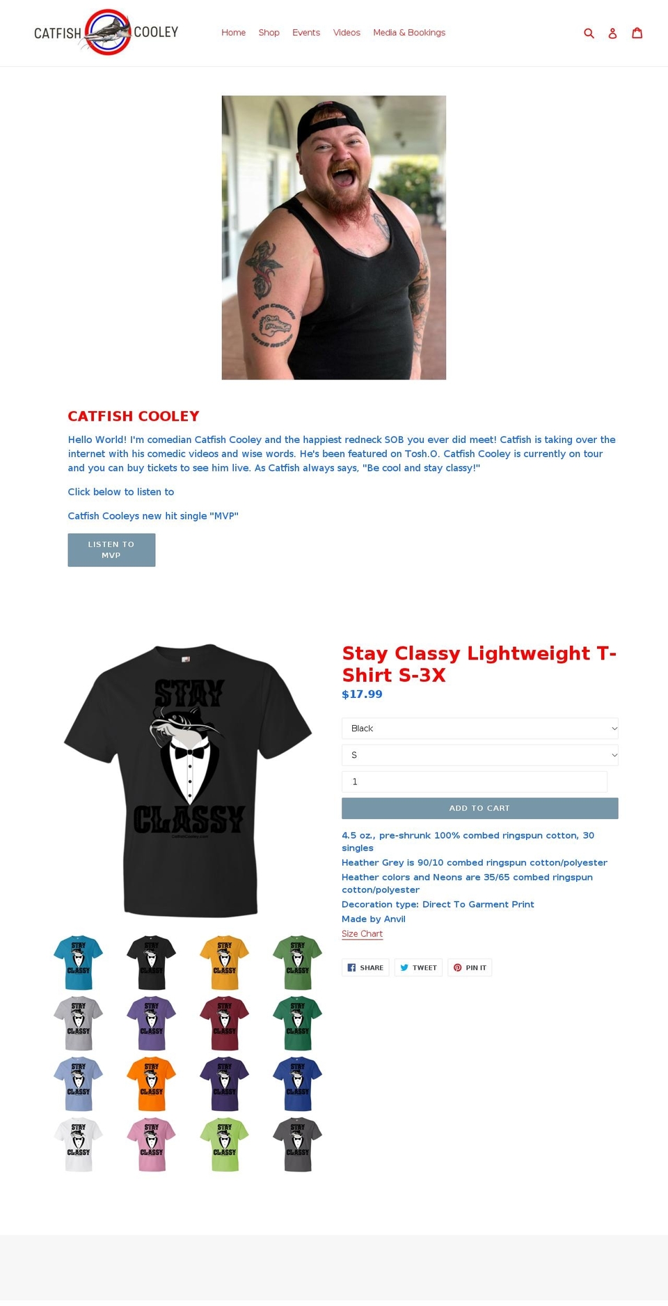 catfishcooley.com — Shopify storefront screenshot