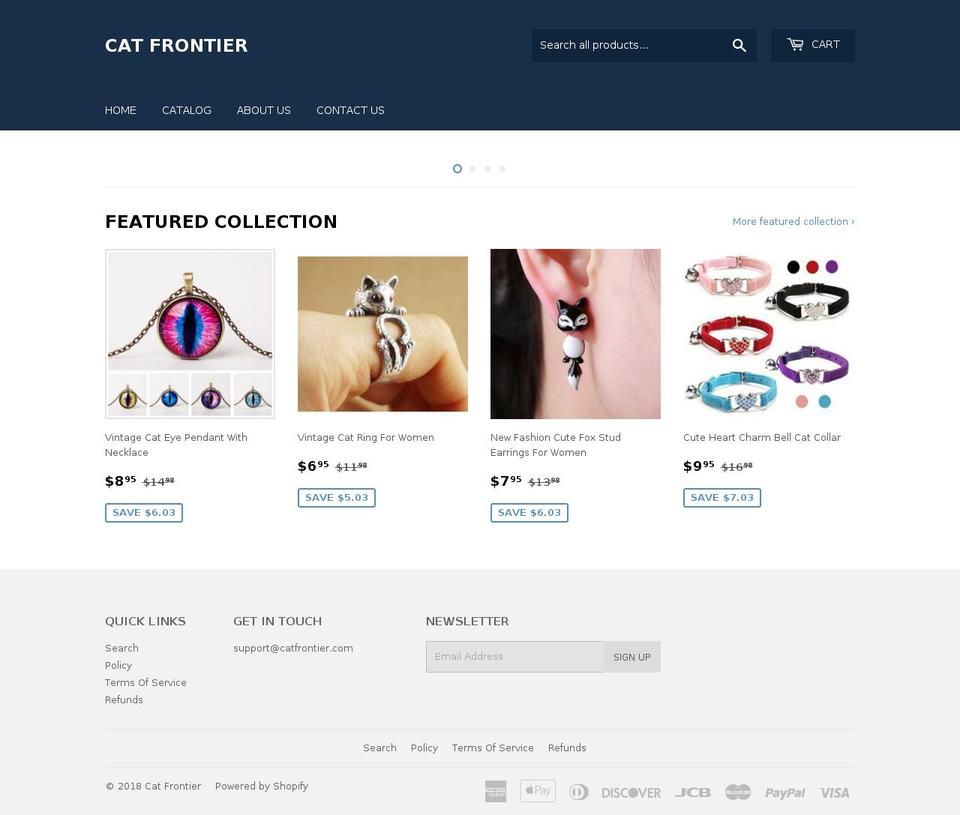 catfrontier.com — Shopify storefront screenshot