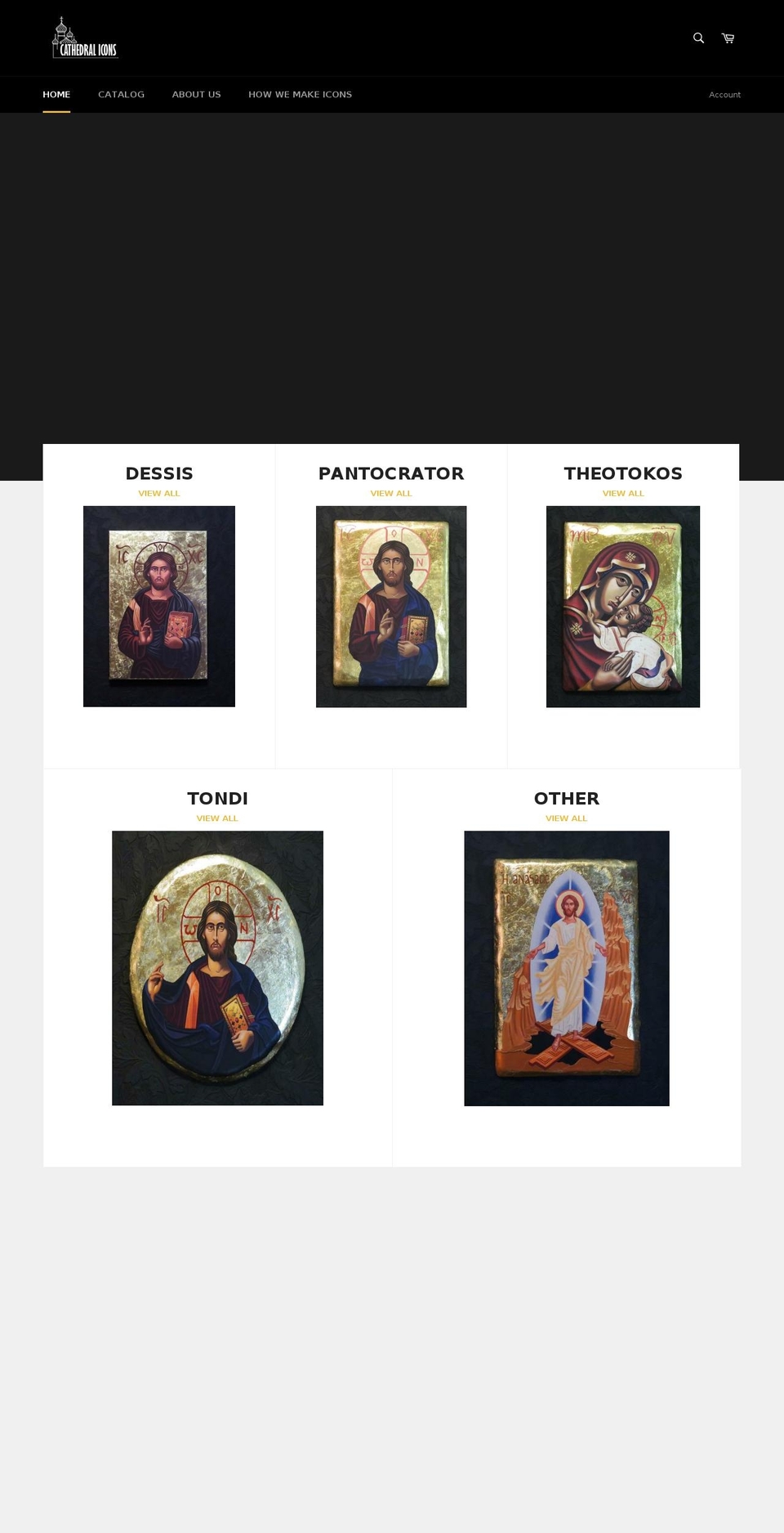 cathedralicons.com shopify website screenshot