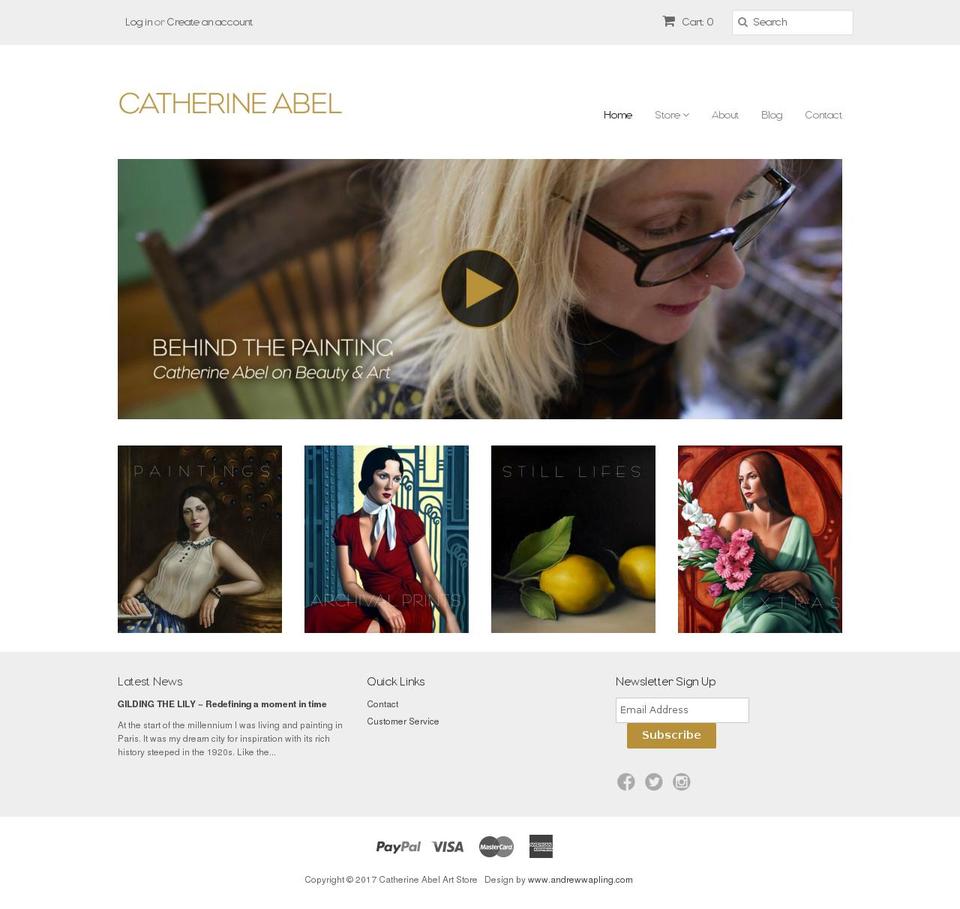 catherineabelstore.com shopify website screenshot