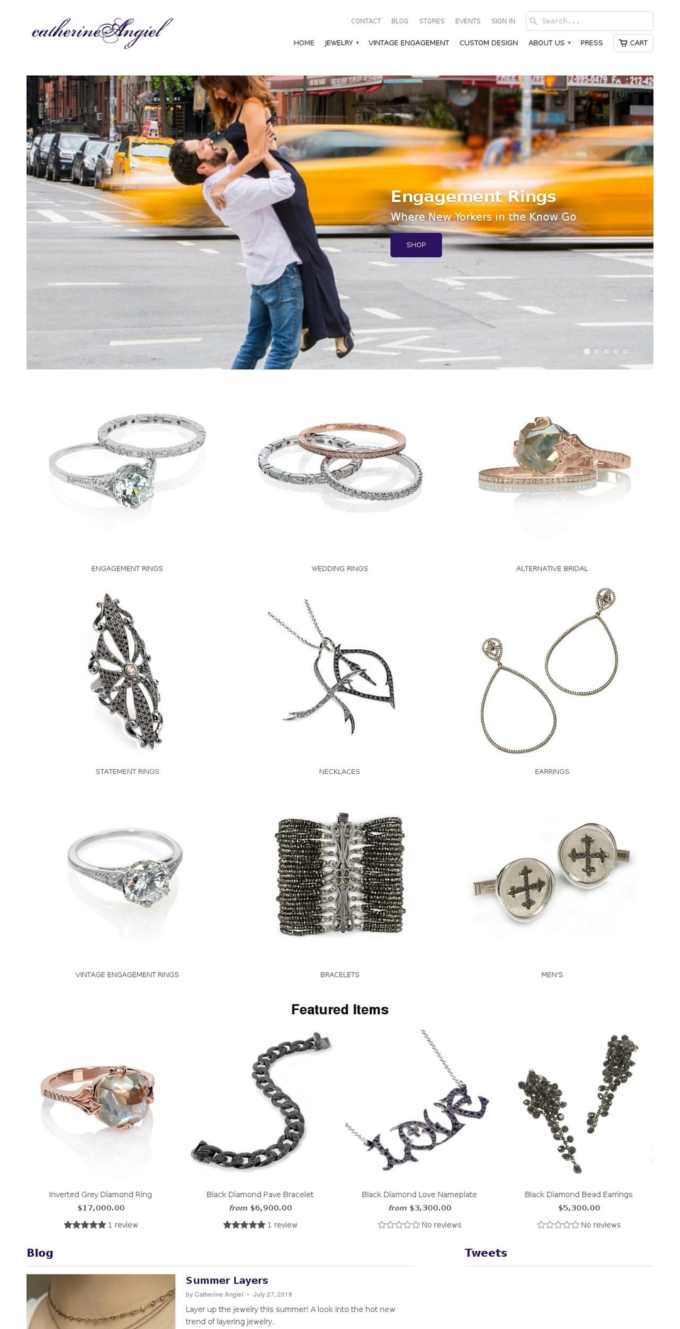 catherineangieljewelry.com — Shopify storefront screenshot