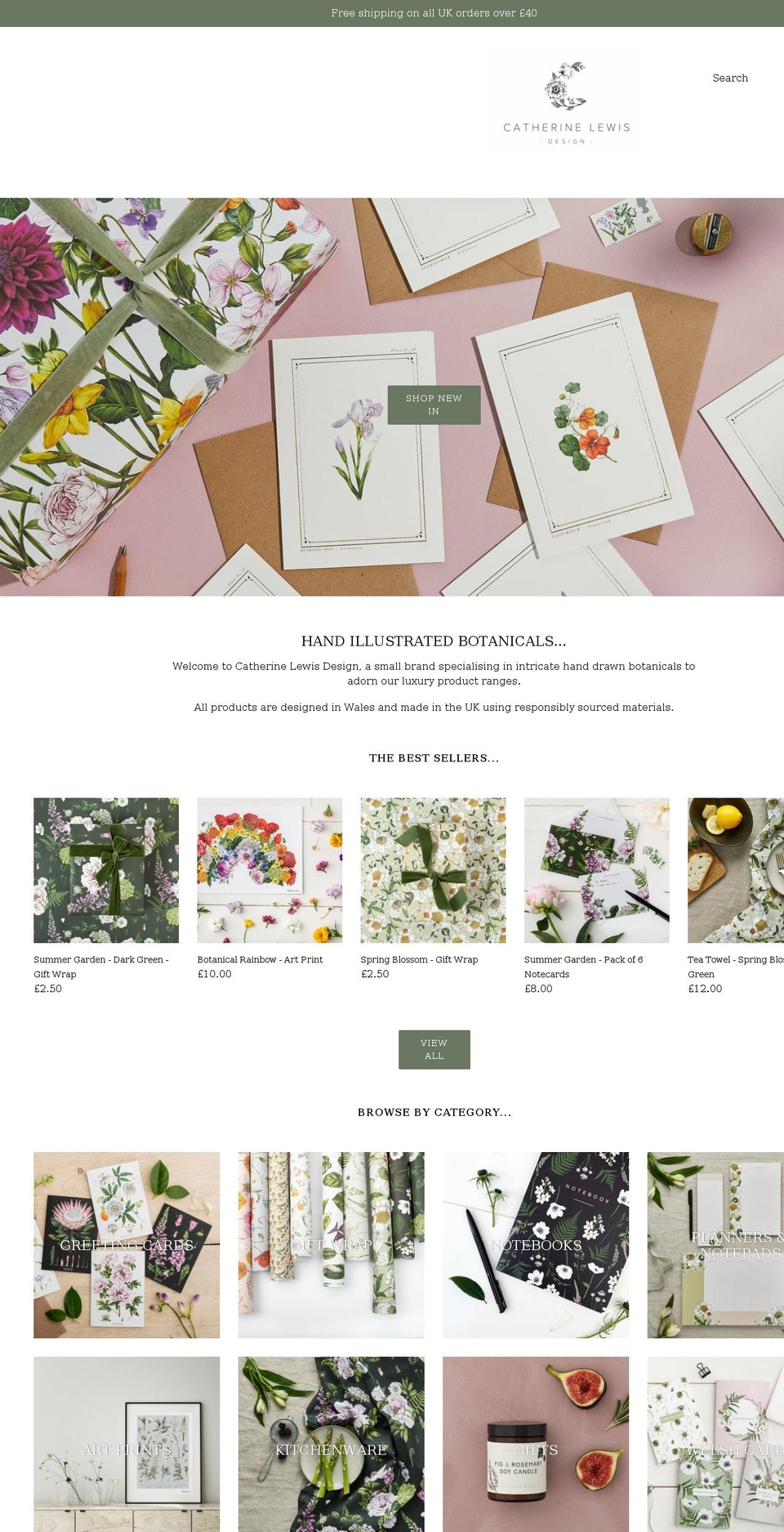 catherineannlewis.com shopify website screenshot