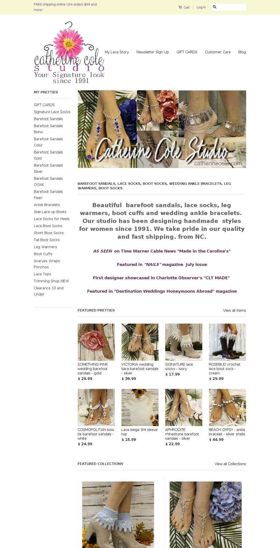 catherinecolestudio.net shopify website screenshot