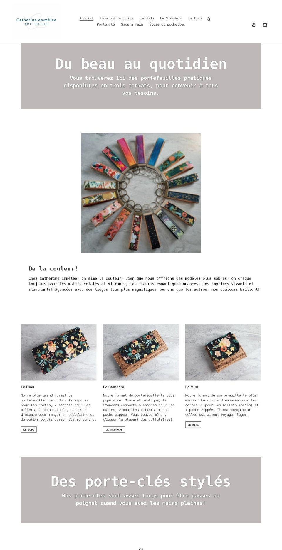 catherineemmelee.com shopify website screenshot