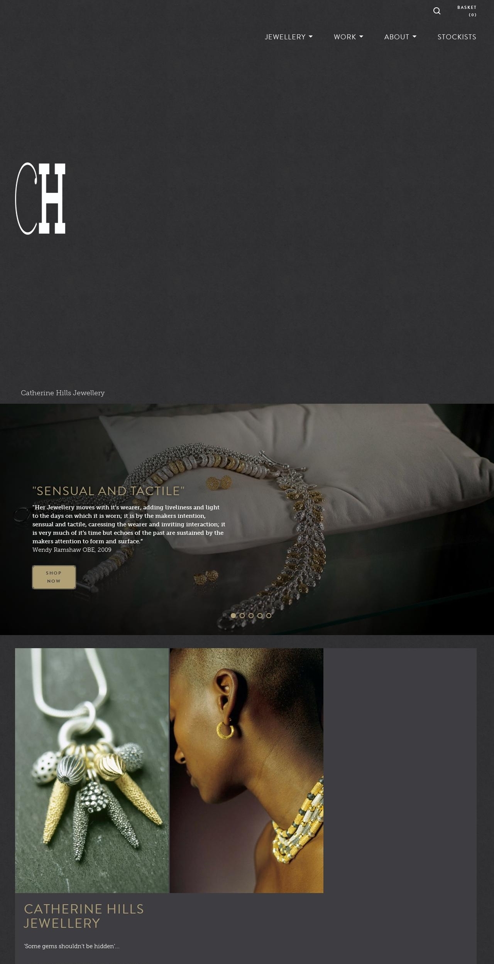 catherinehillsjewellery.com shopify website screenshot