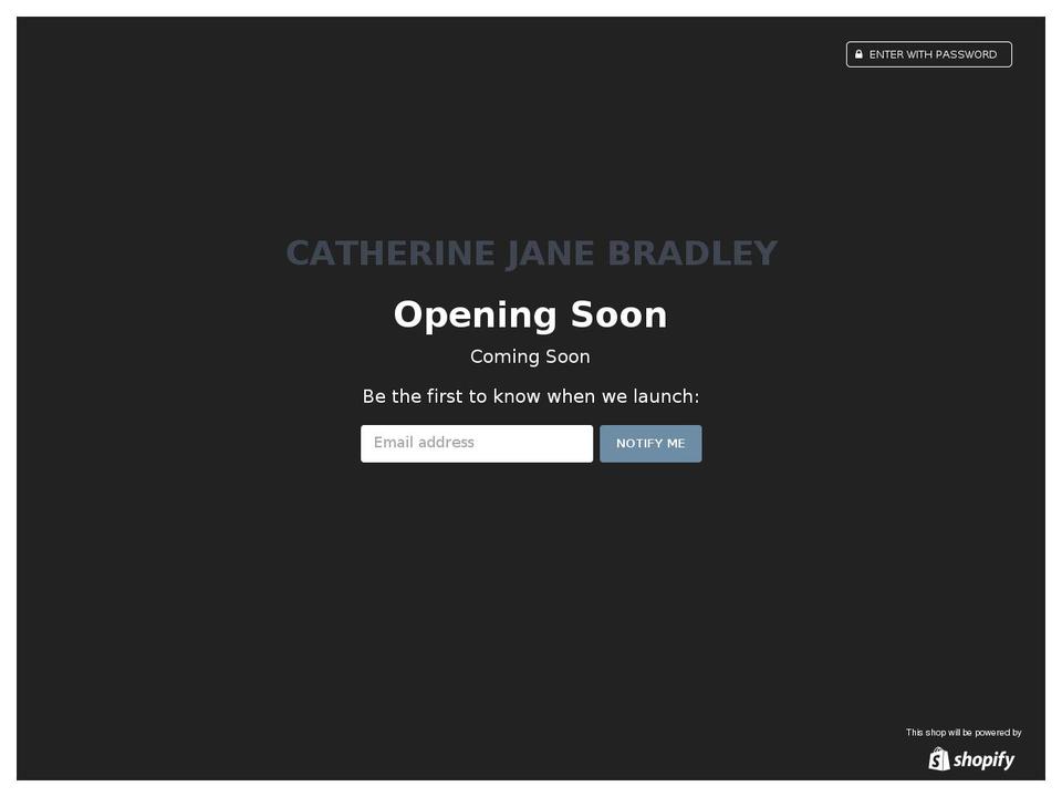 catherinejanebradley.com — Shopify storefront screenshot