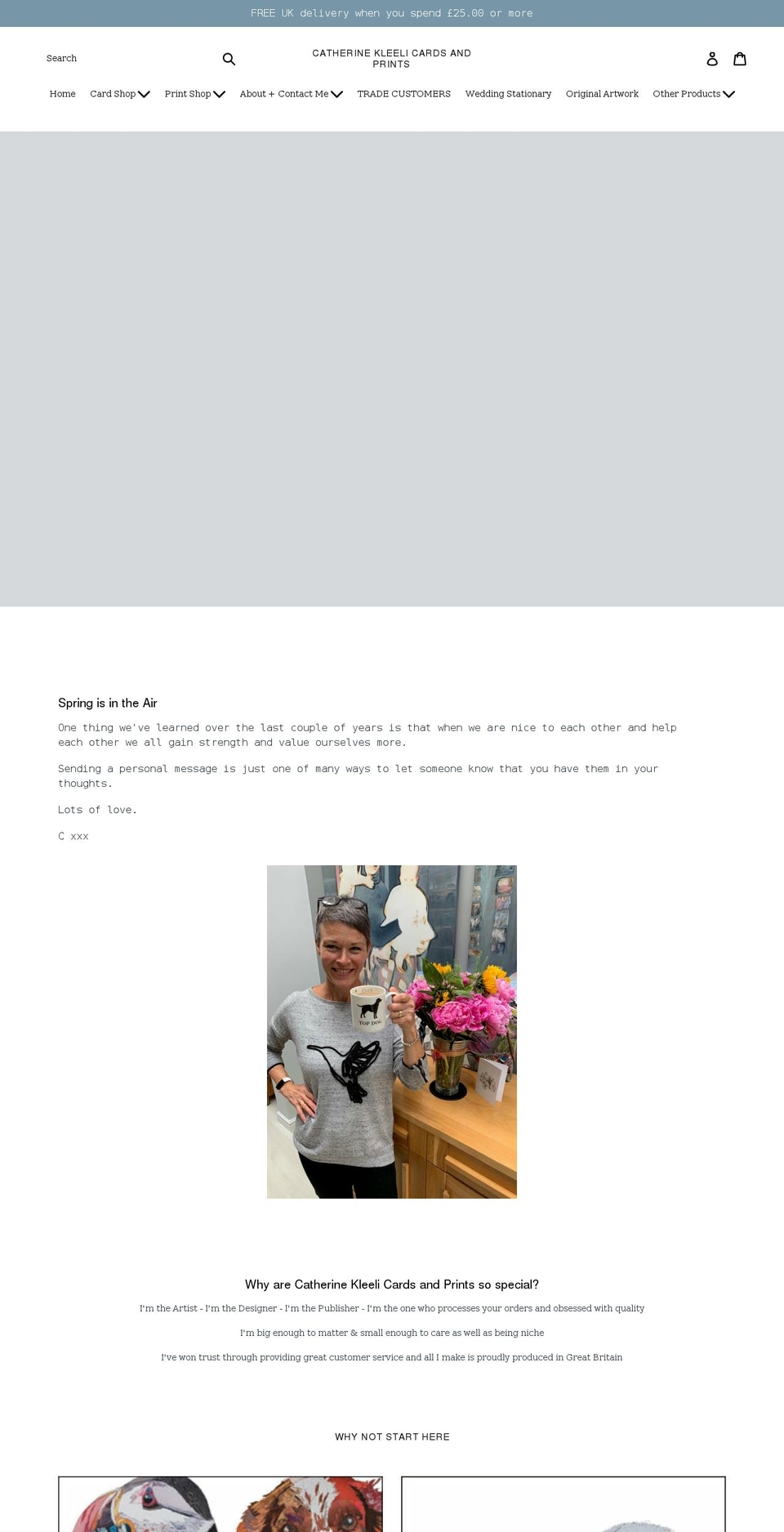 catherinekleeli.co.uk shopify website screenshot