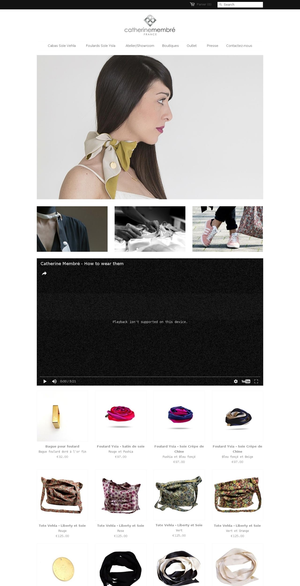catherinemembre.fr shopify website screenshot
