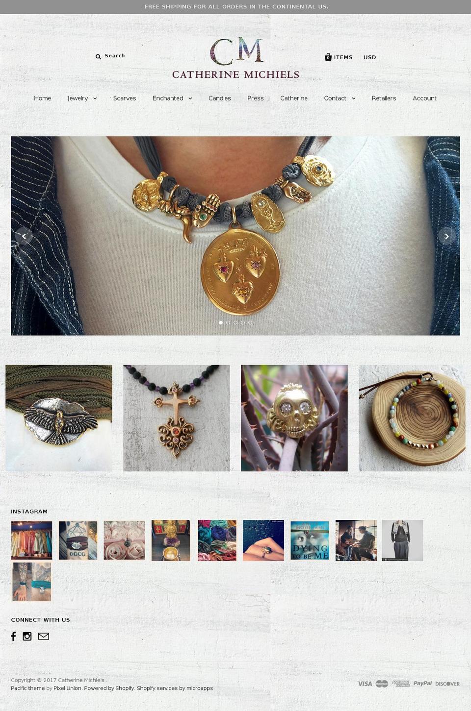 catherinemichiels.com shopify website screenshot