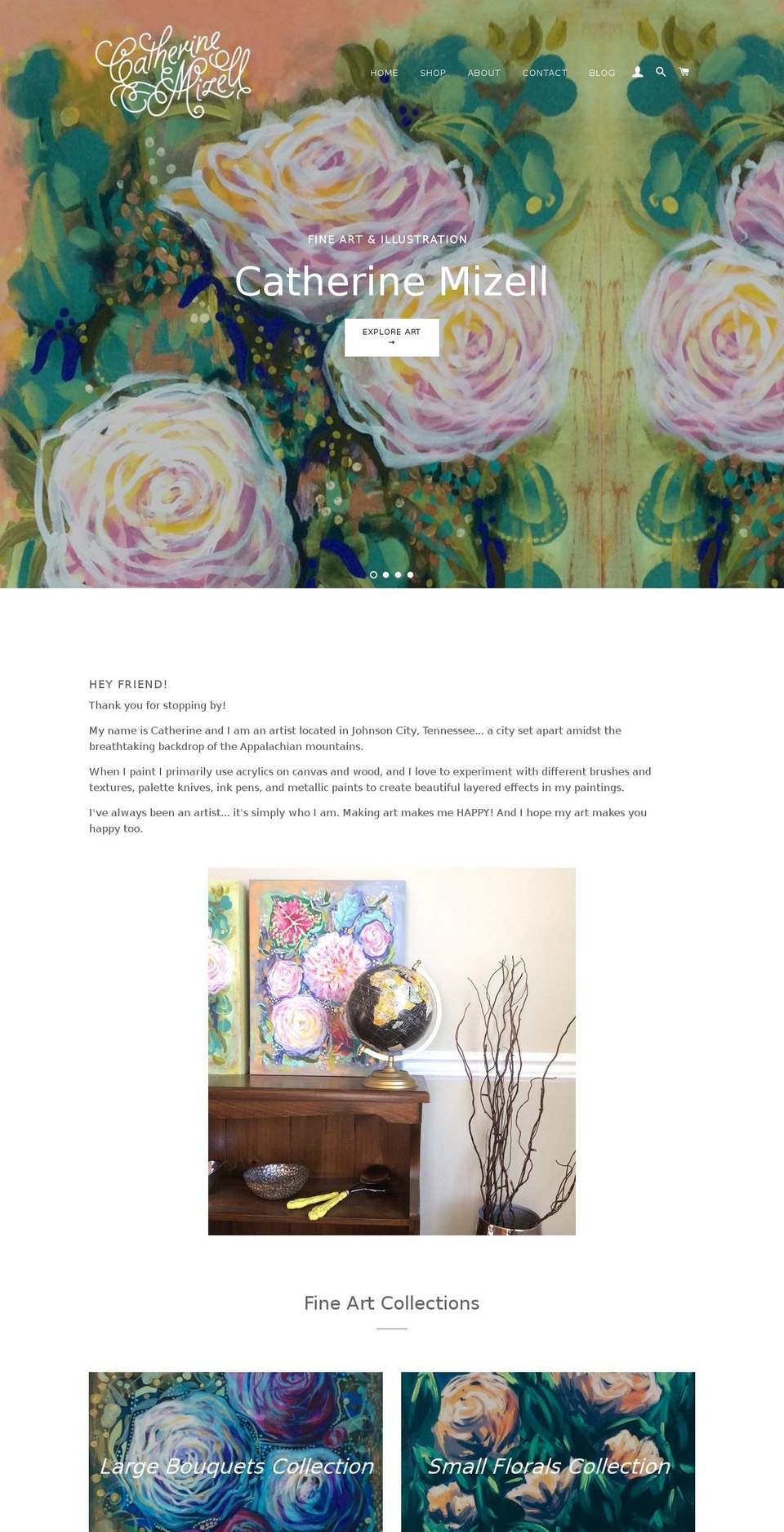 catherinemizell.com shopify website screenshot