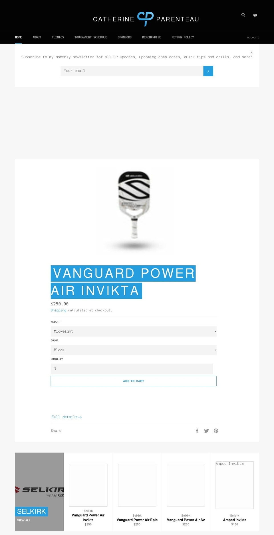 catherineparenteau.com shopify website screenshot