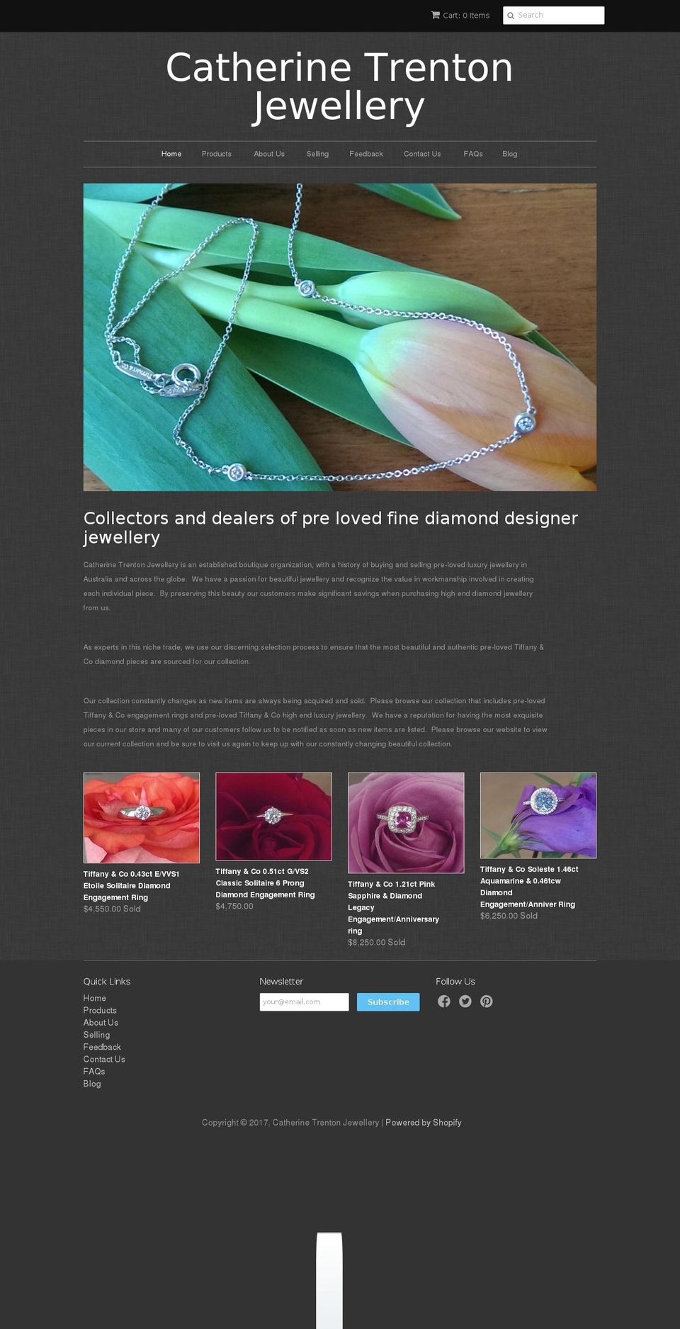 catherinetrentonjewellery.com shopify website screenshot