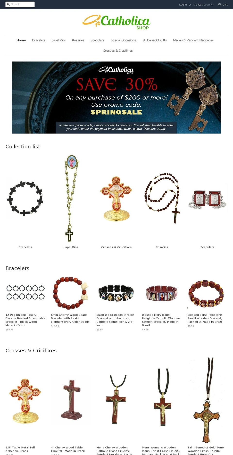 catholicashop.com shopify website screenshot
