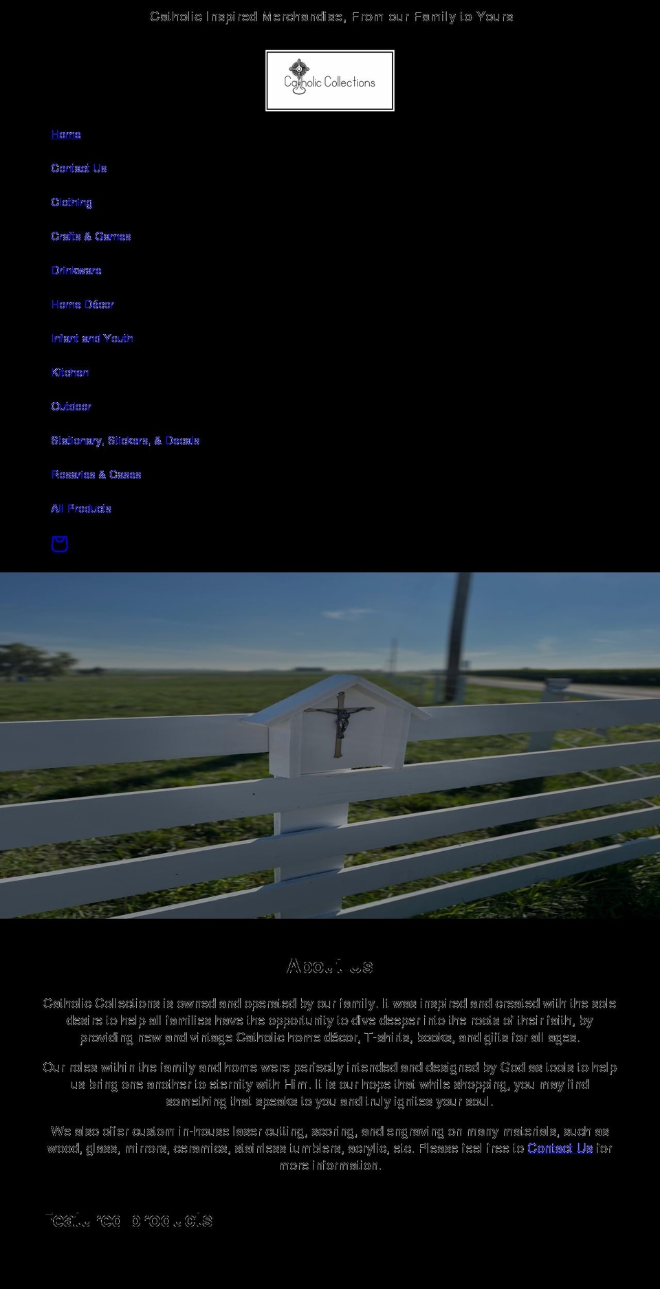 catholiccollections.net shopify website screenshot