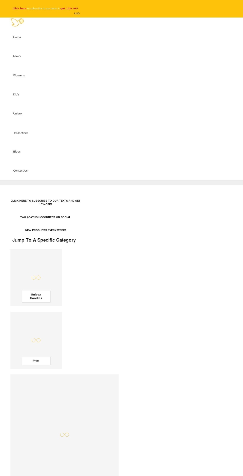 catholicconnect.shop shopify website screenshot