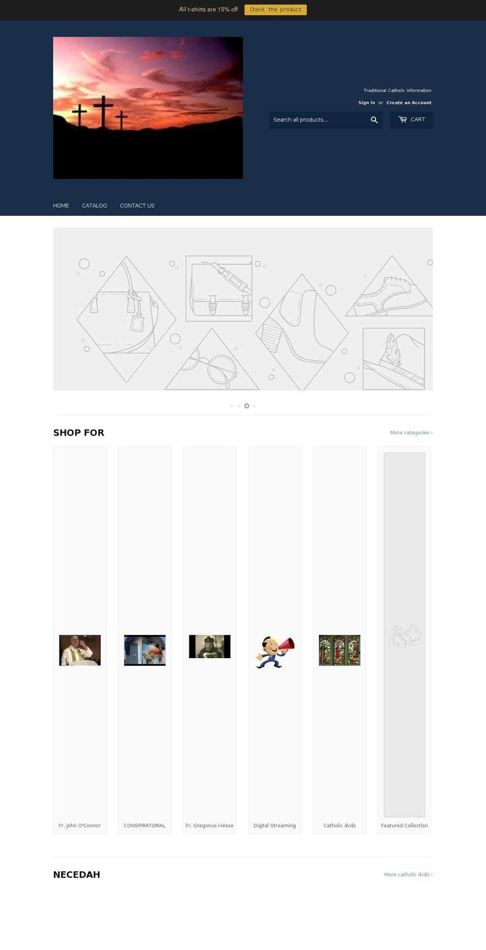 catholiccounterpoint.org shopify website screenshot