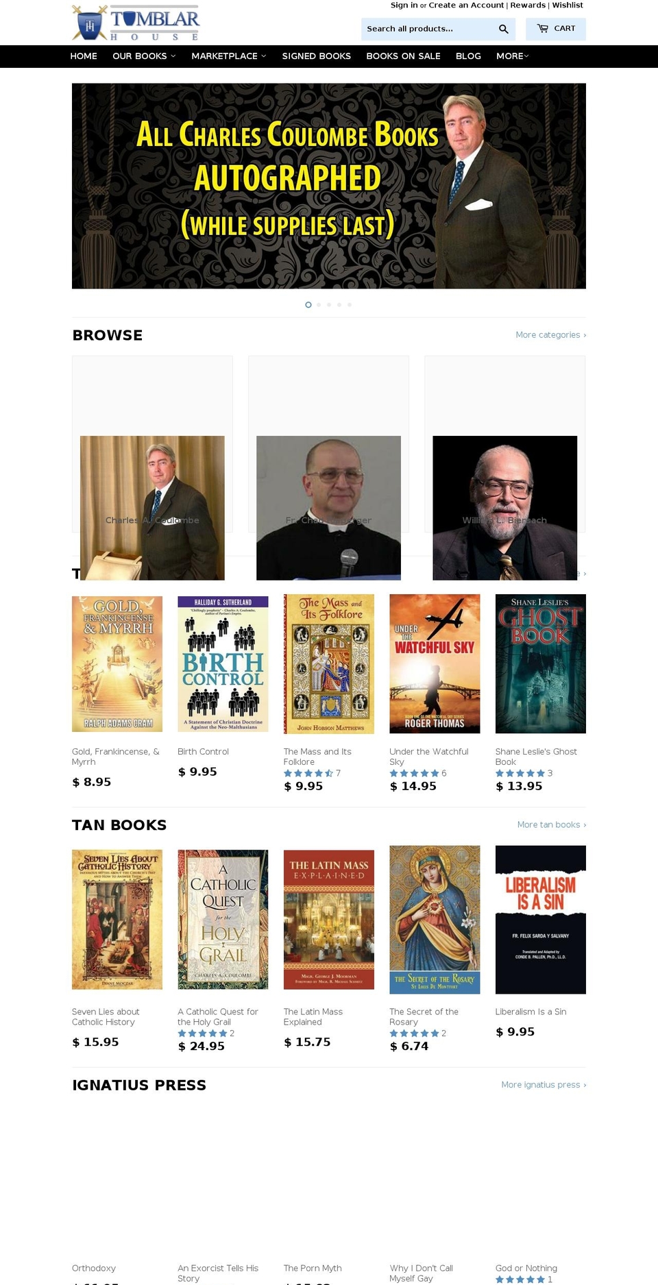 catholictreasures.org shopify website screenshot