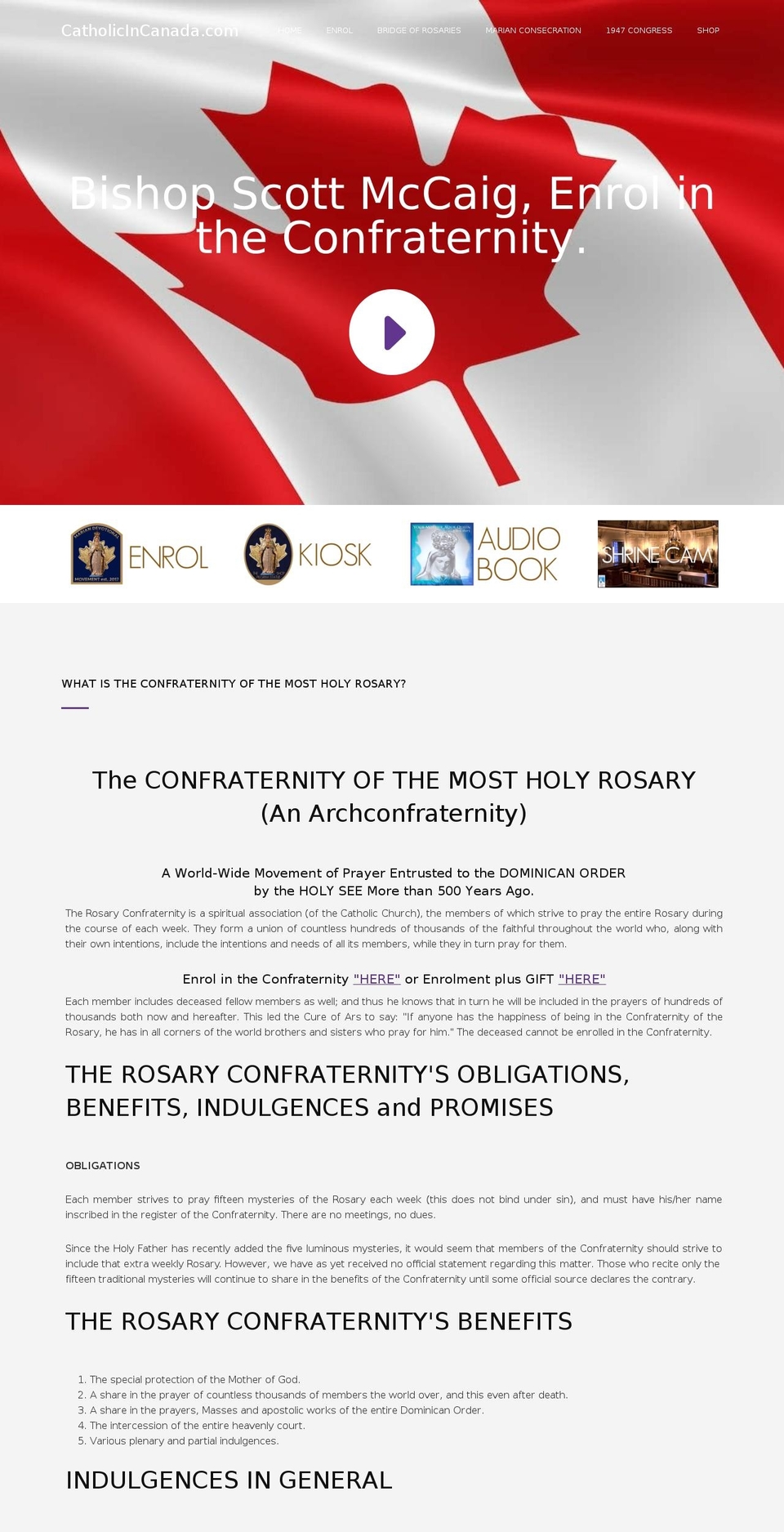 catholiqueaucanada.com — Shopify storefront screenshot