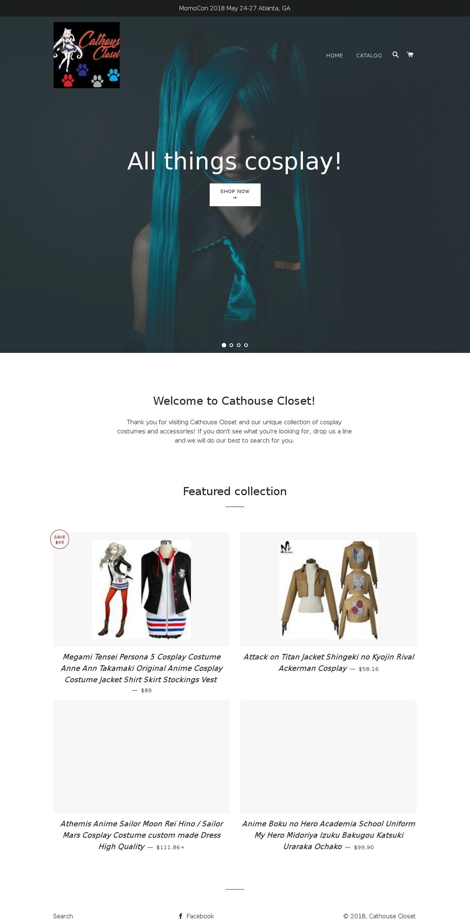 cathousecloset.com — Shopify storefront screenshot
