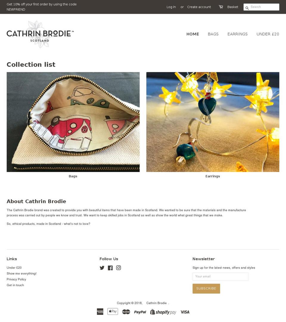 CB April 2018 Shopify theme site example cathrinbrodie.com