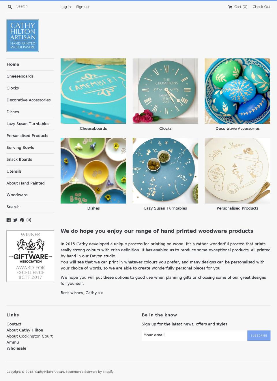 cathyhiltonartisan.com — Shopify storefront screenshot