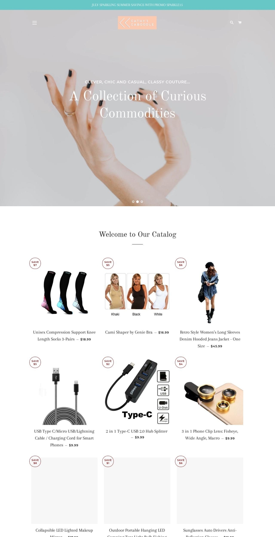 cathyscaboodle.com — Shopify storefront screenshot