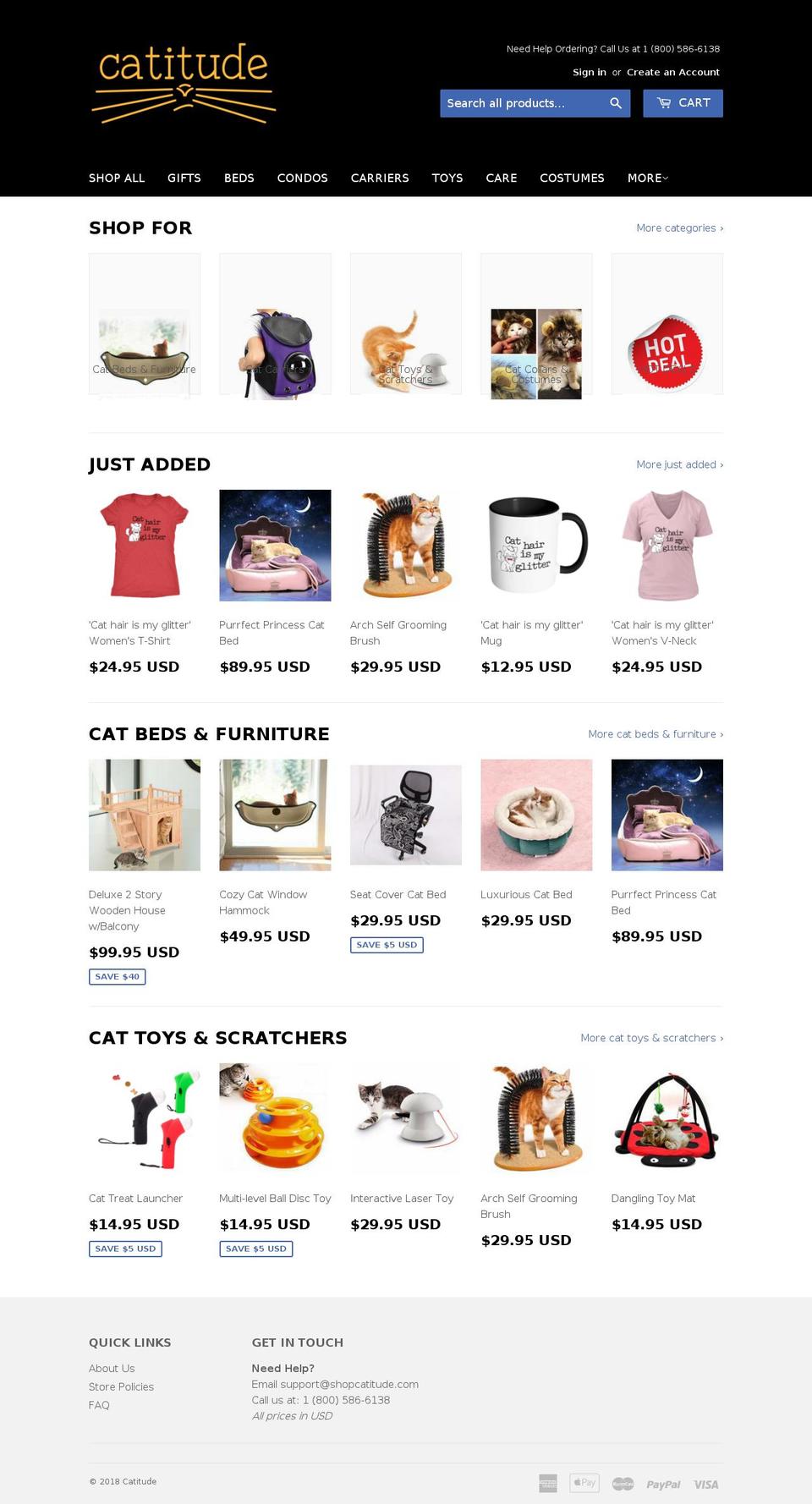 catitude.pet shopify website screenshot