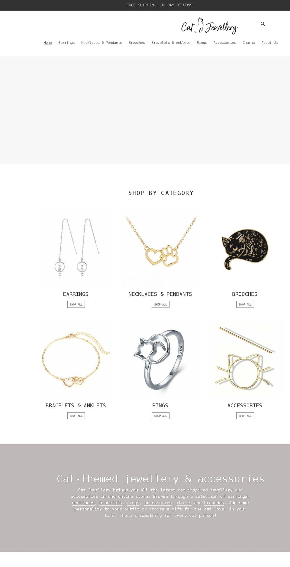 catjewellery.com.au shopify website screenshot