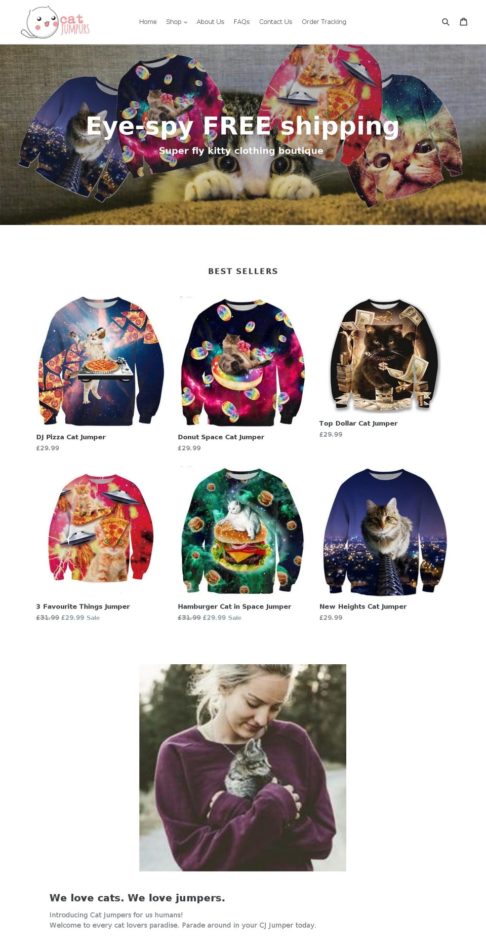 catjumpers.com — Shopify storefront screenshot