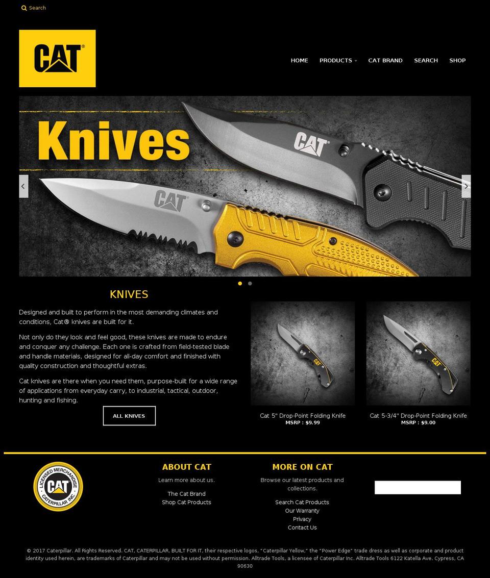 catknives.com shopify website screenshot