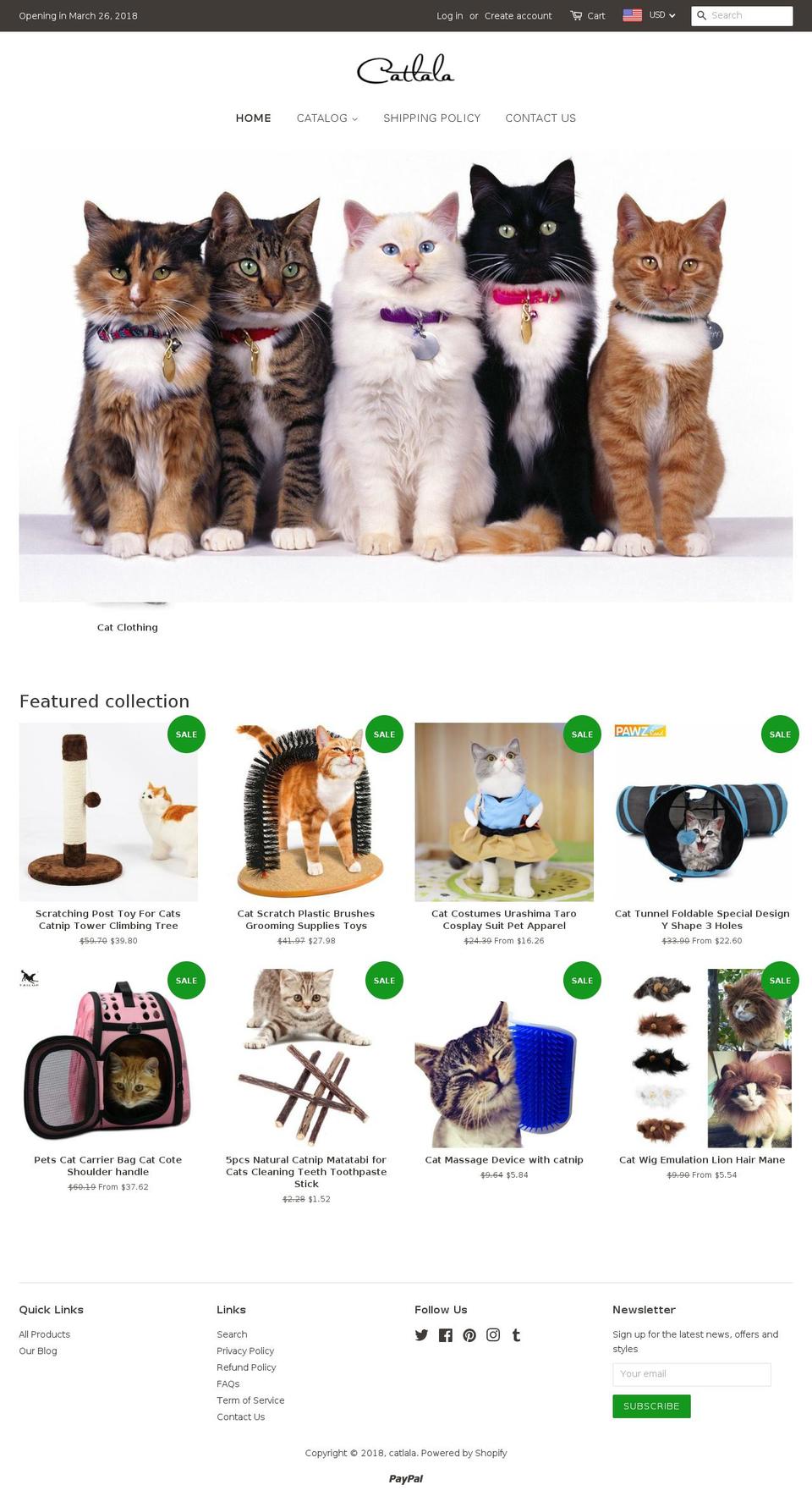 catlala.com — Shopify storefront screenshot