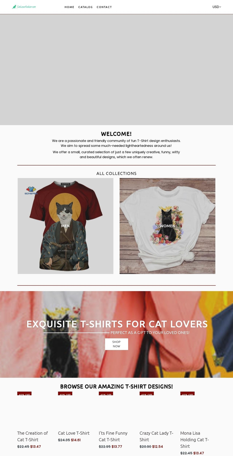 catloverfashion.com shopify website screenshot