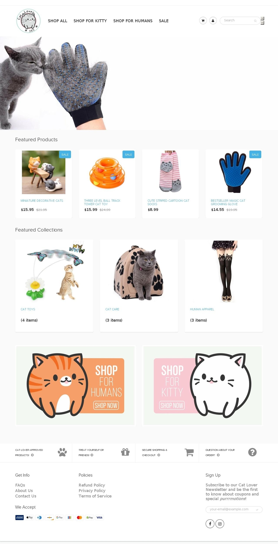 catlovers365.com — Shopify storefront screenshot