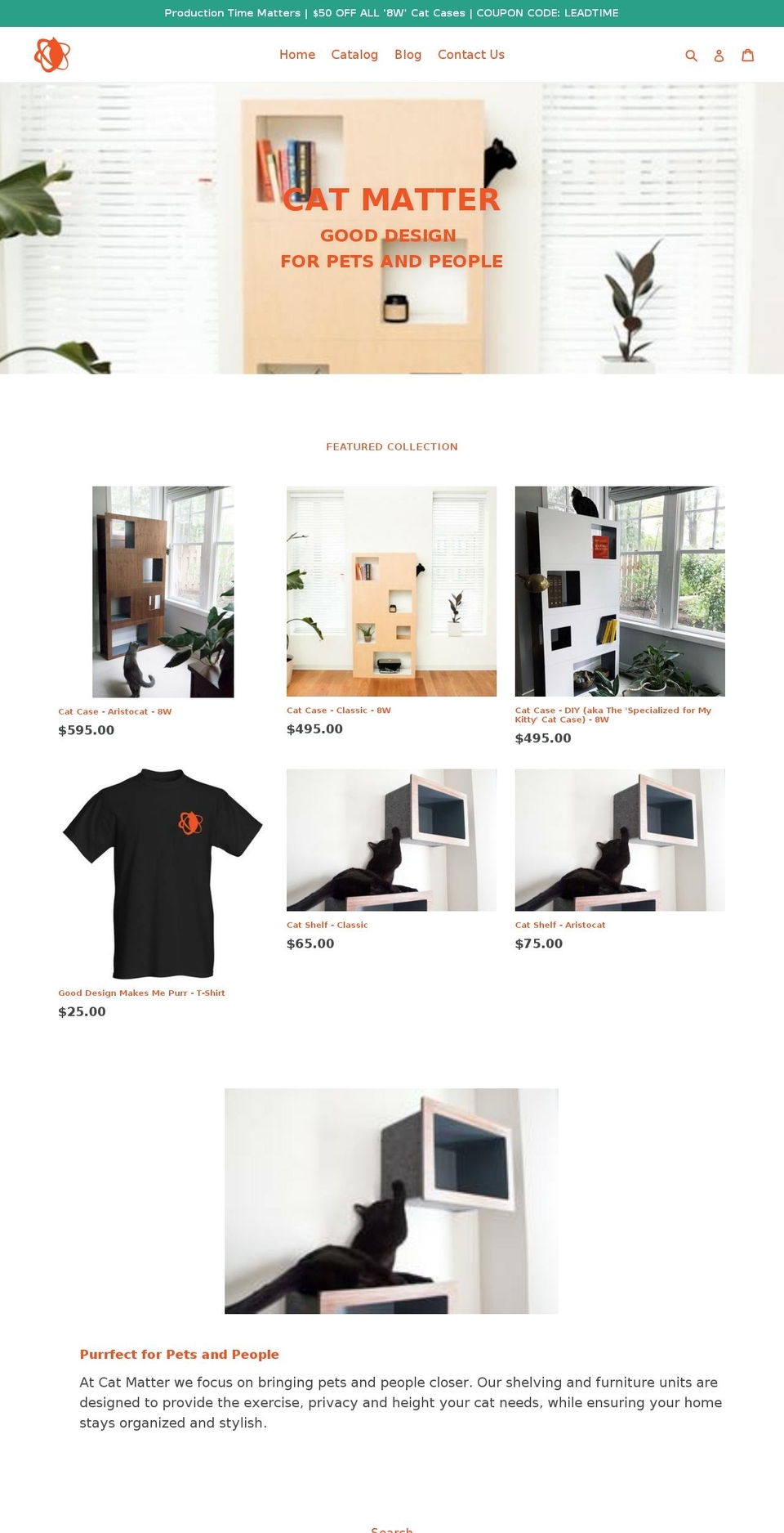 catmatter.com shopify website screenshot