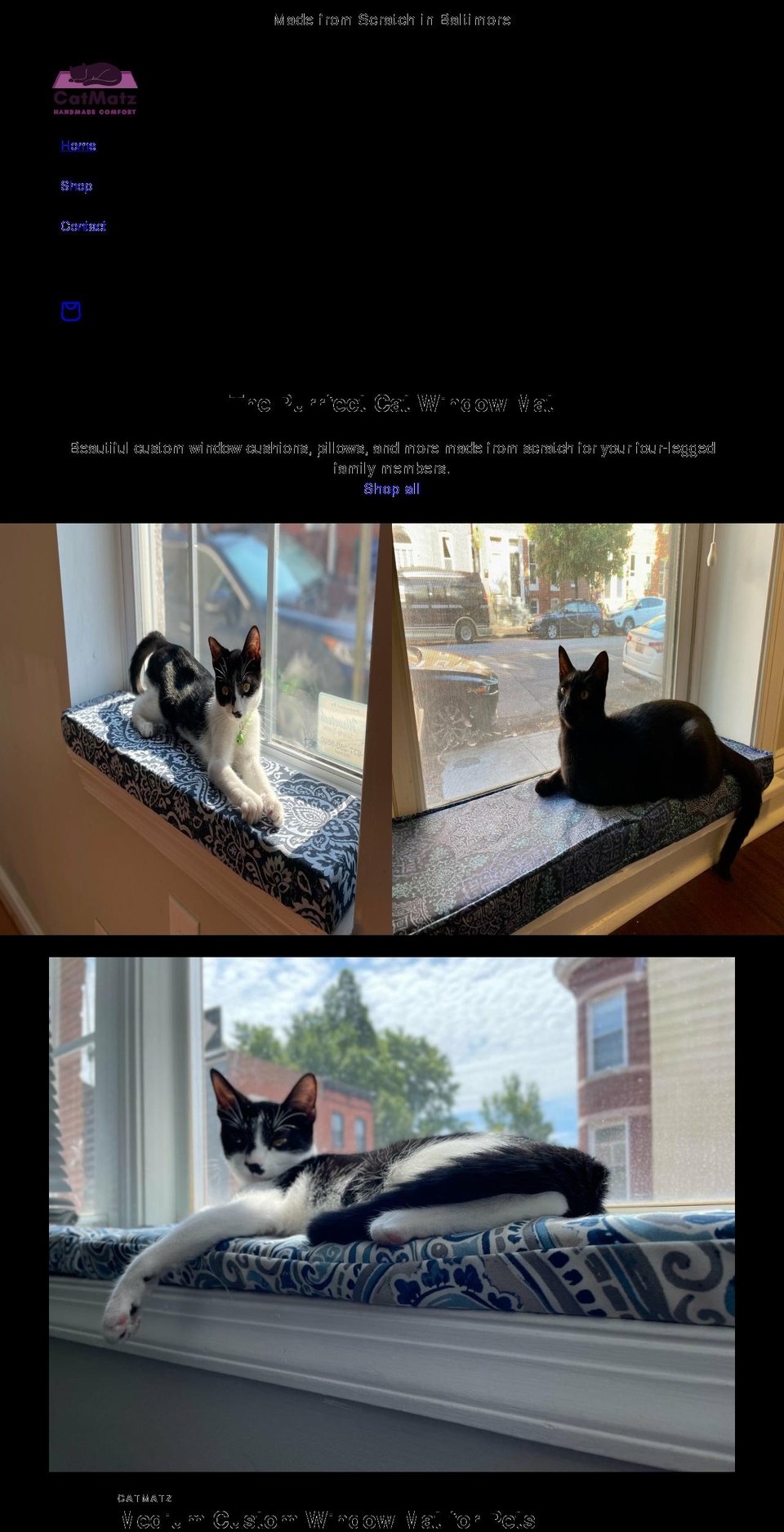 catmatz.com shopify website screenshot