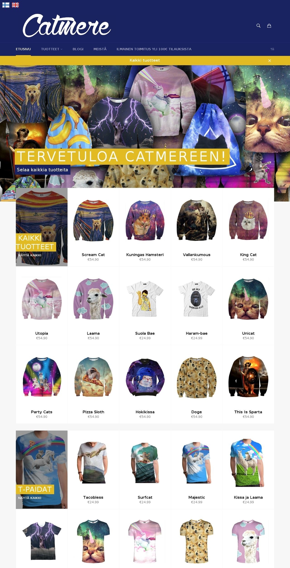 catmere.com shopify website screenshot